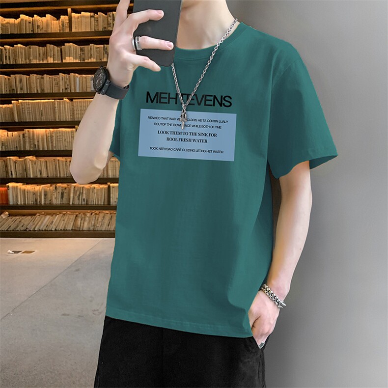 现货量大8块2025夏季新款潮流男士印花短袖T恤大码学生潮DT08-P10,男装T恤,星座1816-2（原1210–2）
