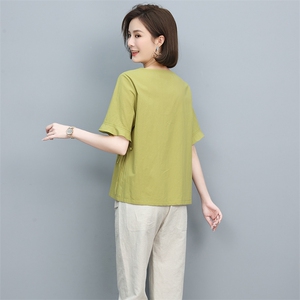 年轻妈妈夏装洋气上衣2024年新款40岁50中年母亲节衣服图片