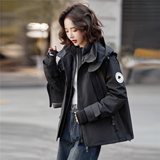 高端鹅绒女两件套2025冬季新款连帽保暖加厚派克服(内含报告），女装羽绒服，靓衣阁
