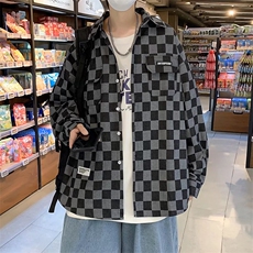 长袖衬衫男港风潮流牛仔衬衫C0803P48，男装衬衫，星座1116-2