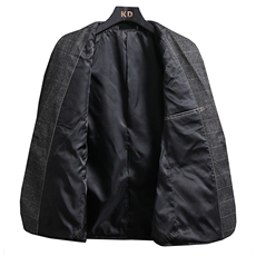 T2Z8627P150格子外套单排扣修身西装秋冬季休闲韩版西服套装现货，男装西服，星座510A-2