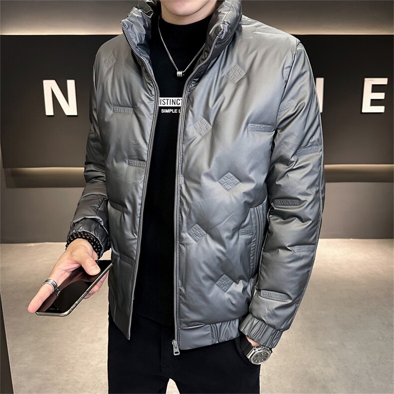 2025数据男士冬季羽绒服立领百搭鸭绒保暖青年夹克外套图片