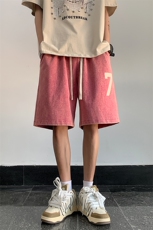 港风重磅320G纯棉水洗做旧休闲裤卫裤A014-DY2327-P45控58，男装休闲裤，电商A014