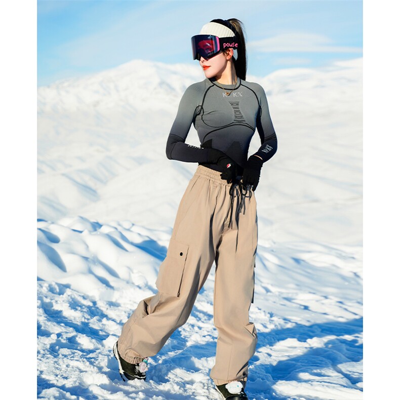 2025冬季户外时尚防水保暖滑雪裤男女加厚登山裤K1157J加绒-P110,男装休闲裤,电商A001-1