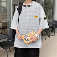 男圆领T恤宽松短袖华夫格短袖T989P26，男装T恤，星座1116-2
