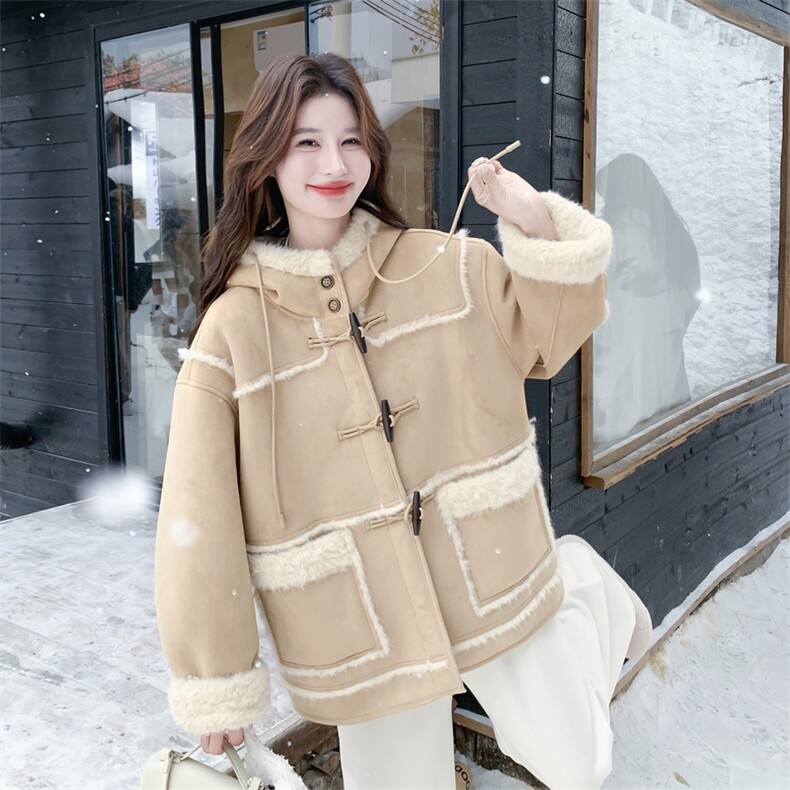 【新款】大货已出加厚皮毛一体外套2C131-699-P225K318,女装短外套,2C131