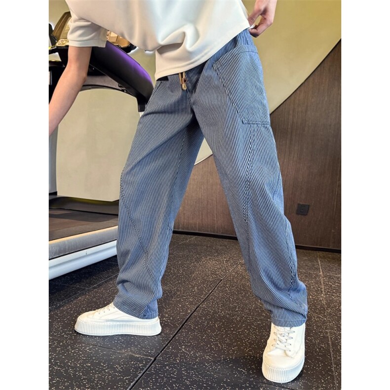 1506-1/KT12641/P52美式复古条纹工装口袋休闲裤男女同款,男装工装外套,星座1506-1