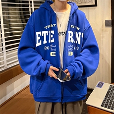 直播品质360克重磅美式印花加厚宽松连帽卫衣开衫外套KS101-特P45，男装卫衣，电商A486