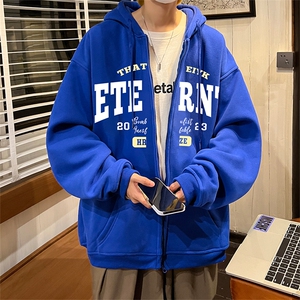 直播品质360克重磅美式印花加厚宽松连帽卫衣开衫外套KS101-特P45图片