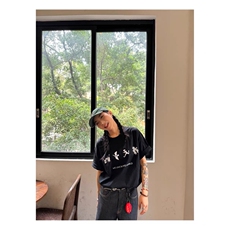 夏季美式潮牌时尚休闲夏天好看舒适重磅纯棉短袖T恤男士上衣，男装T恤，四季星座505