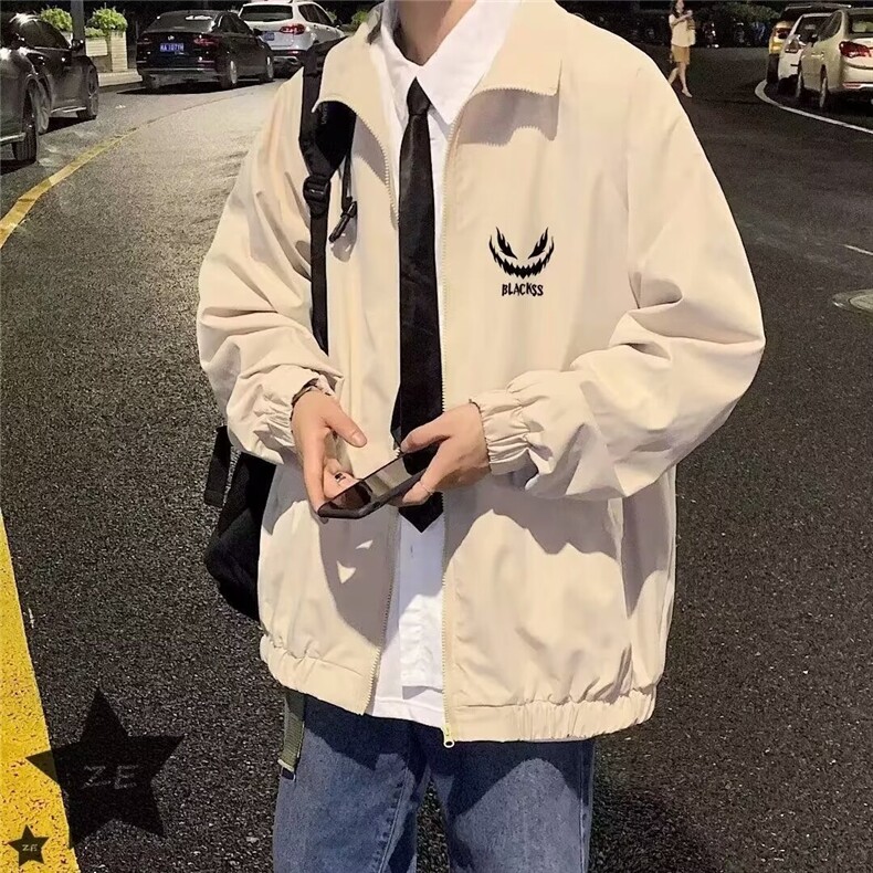 夹克男生春秋季美式翻领休闲风衣防水冲锋衣学生外套JK550/P50,男装夹克,星座506