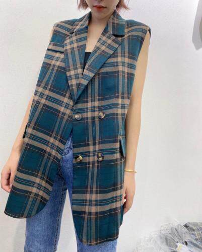 新款格子马甲，女装马夹，佐妍千黛