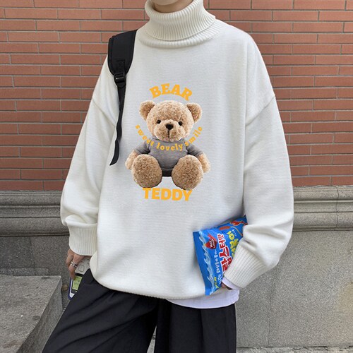 港风休闲毛衣秋冬新款印花上衣男韩版潮流休闲A161-2-M2061-P50，男装针织衫/毛衣，电商A161-2