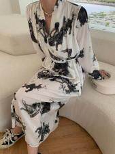 泼墨连衣裙，女装连衣裙，HE