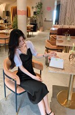 重工气质修身连衣裙，女装连衣裙，M.W 嫚维