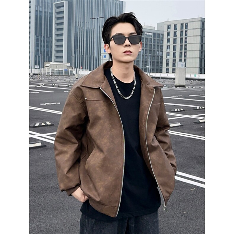 冬季加厚棉衣男加棉皮衣男式外套棉服棉袄潮A266-MYPY010-P85特批，男装皮衣，电商A266