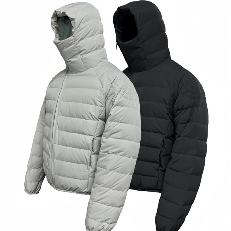 2025新款设计90白鸭绒潮排骨服情侣款羽绒服，男装羽绒服，星座218-2