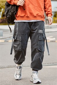 2025秋季日系多口袋工装裤男宽松飘带裤子 A438-6179-P6588图片