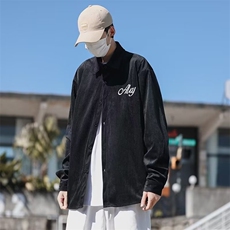 雅痞风长袖衬衫男高级感春秋日系复古高中生潮牌HY05-P40，男装衬衫，星座1109-3