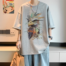 已注册/夏季新款内景美式老鹰短袖T恤男潮宽松打底衫DT00586/P25，男装T恤，电商B316