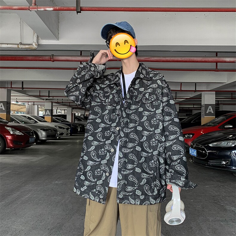 港风潮牛仔外套男士工装夹克宽松潮牌潮韩版嘻哈情侣W1104-P60,男装夹克,星座512-2
