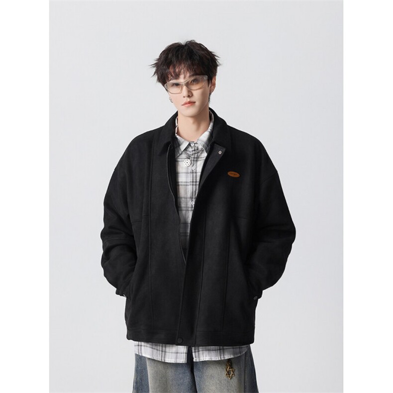 A408-W9302P100-X148-麂皮绒夹克面料成分：95%涤，5%氨纶,男装夹克,电商A408