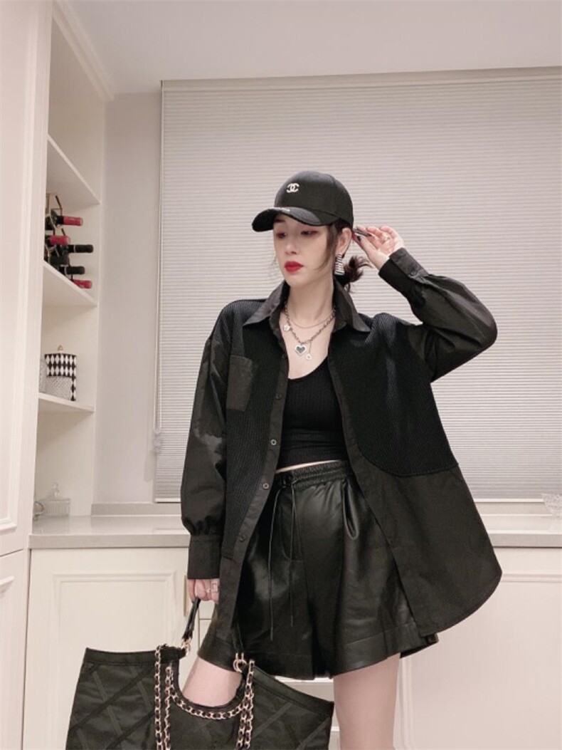 拼毛线衬衣开衫二穿ＭL，其它，可纳奇