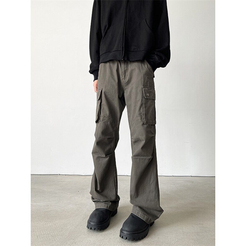 美式复古休闲裤男多口袋机能工装韩版潮流宽松长裤子K211-P58,男装休闲裤,星座308B-1