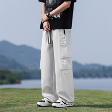 夏季工装裤男冰丝薄款直筒裤子2025新款潮牌男生宽松速干休闲长裤，女装休闲裤，星座1206（原A206）