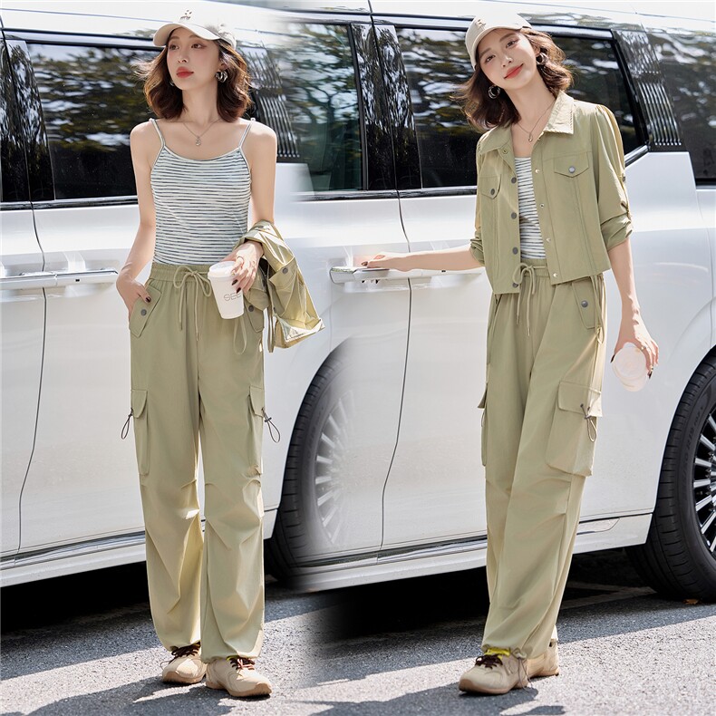 2025秋装新款时尚工装范儿三件套，女装套装/套裙，依路服饰