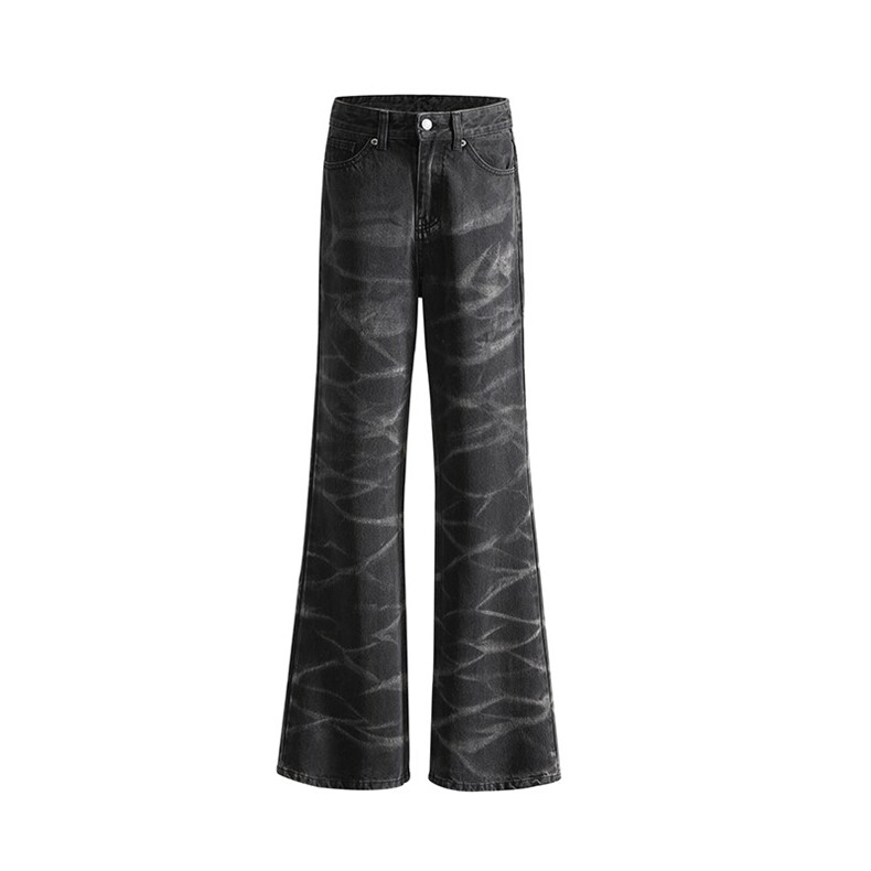 现货春季新款潮流复古美式扎染黑色牛仔裤S-3XL914-4-2125P71,男装牛仔裤,星座914-4