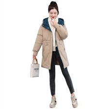 羽绒棉服女中长款冬季2022新款韩版宽松加厚棉衣休闲女士棉袄外套，女装棉衣/棉服，琦鑫阁（原依鑫阁）