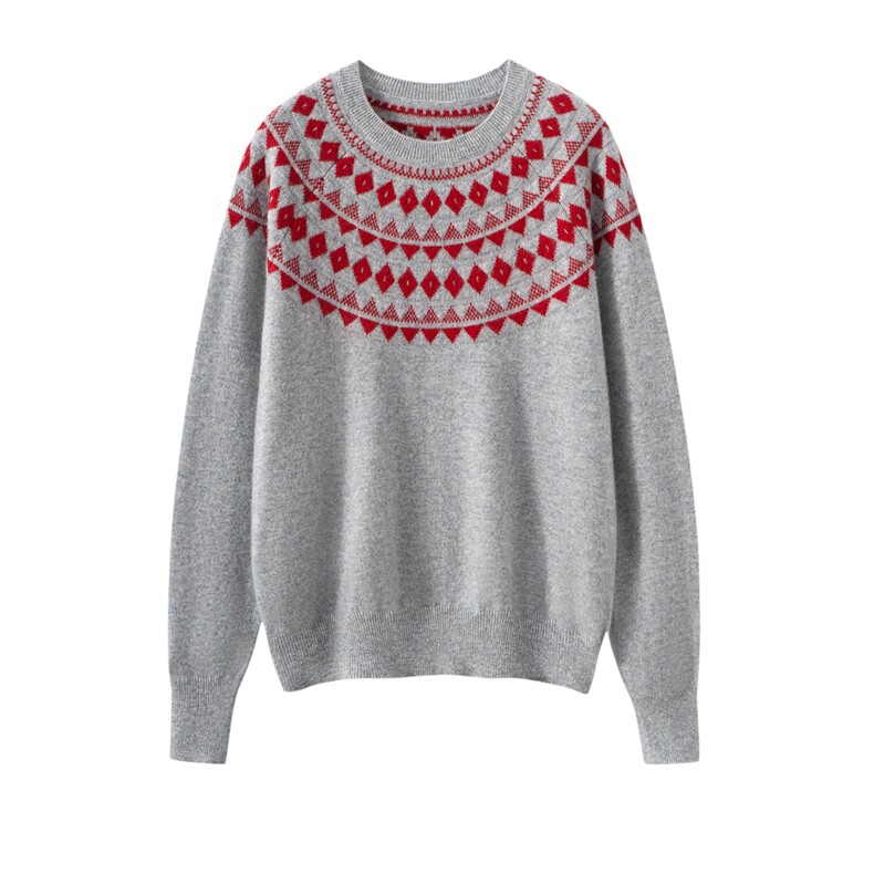 2025年秋季新款百搭条纹女士长袖圆领套衫，女装羊绒衫，轻暖羊绒