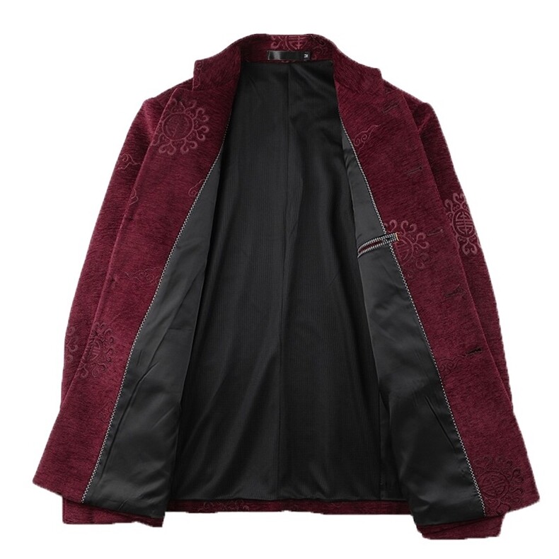 XZ8626P95新西服风立领装饰中山装修身型休闲西装男红色外套,男装西服,星座510A-2