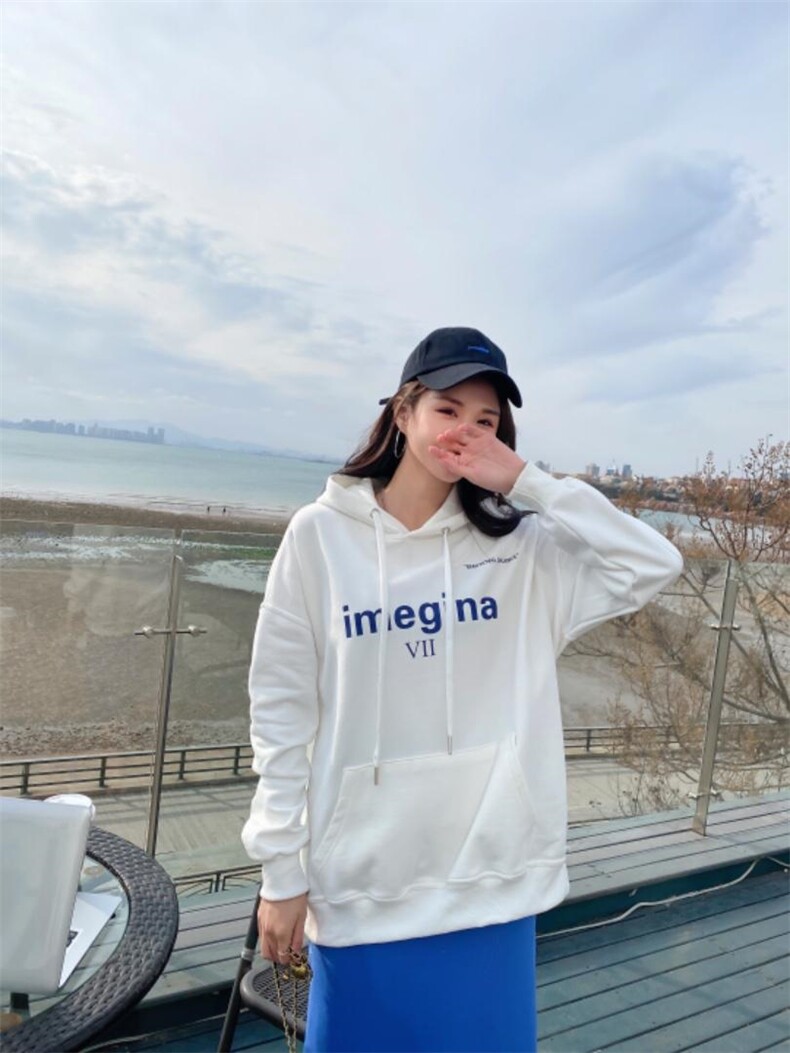 休闲时尚戴帽卫衣，女装卫衣/绒衫，泽妤