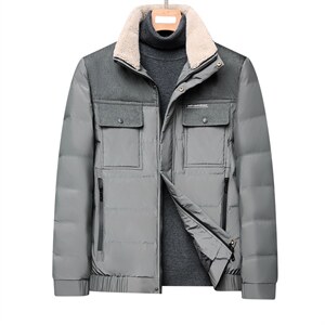 纯色羽绒服冬装白鸭绒加厚保暖面包服商务休闲外套男DS9912-P255,男装羽绒服,电商B212（原钱塘6029）