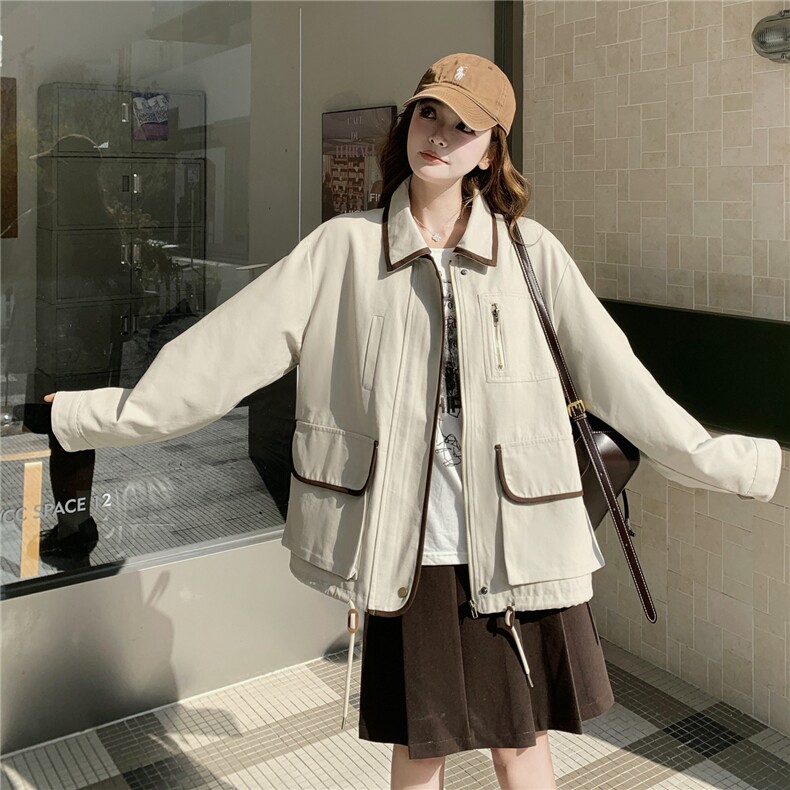 现货新款撞色拼接外套26156P155K238,女装短外套,2D035