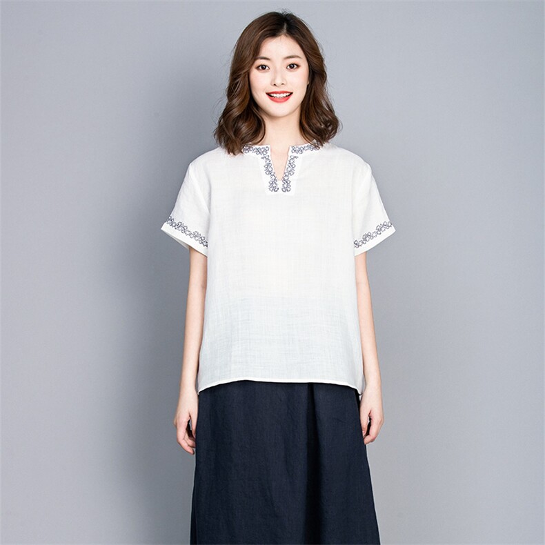个性时尚舒适潮流T恤立领2021年夏季短袖气质百搭,女装T恤,小林双子