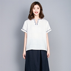 个性时尚舒适潮流T恤立领2021年夏季短袖气质百搭，女装T恤，小林双子