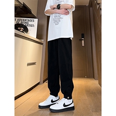 现货早秋百搭垂感搭扣休闲裤女宽松束脚裤男K706-P45控68，男装休闲裤，星座205