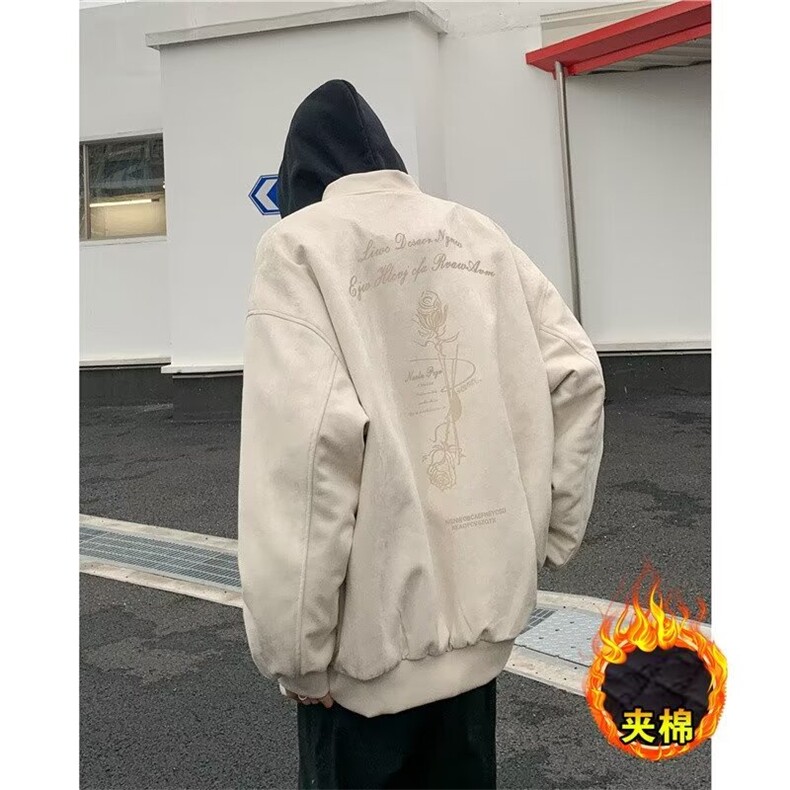 美式秋冬季新款外套鹿皮绒加棉外套 Y6611 P90图片