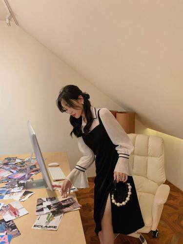 火爆假两件连衣裙，女装连衣裙，M.W 嫚维