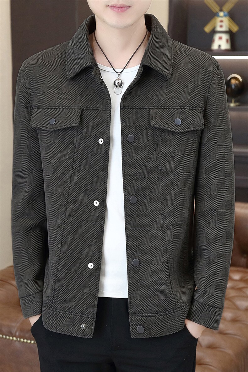 秋季高品质男式翻领夹克外套型男休闲百搭青年外套男N7905-P110,男装夹克,星座310B-3