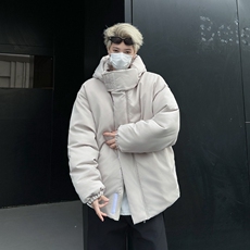 冬季美潮高级感设计感小众连帽棉服男欧美街头外套情侣潮，男装棉衣，星座218-8