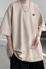 8XL-M重磅！特大码T潮牌上衣男中性华夫格短袖T恤DX304P25控39，男装T恤，电商D206-1
