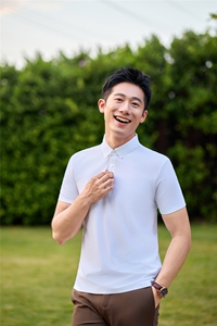 高端冰丝无痕夏季POLO衫男女同款透气POLO领2025年夏季图片