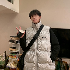 特P60冬季棉服马甲男港风宽松棉衣无袖外套MJM263，男装棉衣，电商B370