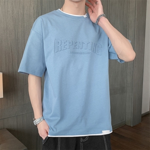 短袖t恤店主风男士圆领潮流体桖夏季印花衣服TC3022-P25图片