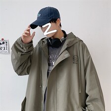 JK41072-P85纯棉连帽夹克男士大码工装夹克男外套男图片