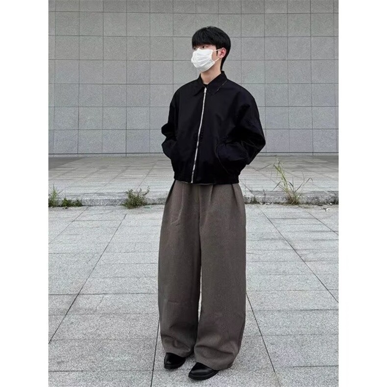 百搭潮流新款日系慵懒文艺原宿流行简约双面穿夹克ins时尚气质,男装夹克,星座506A